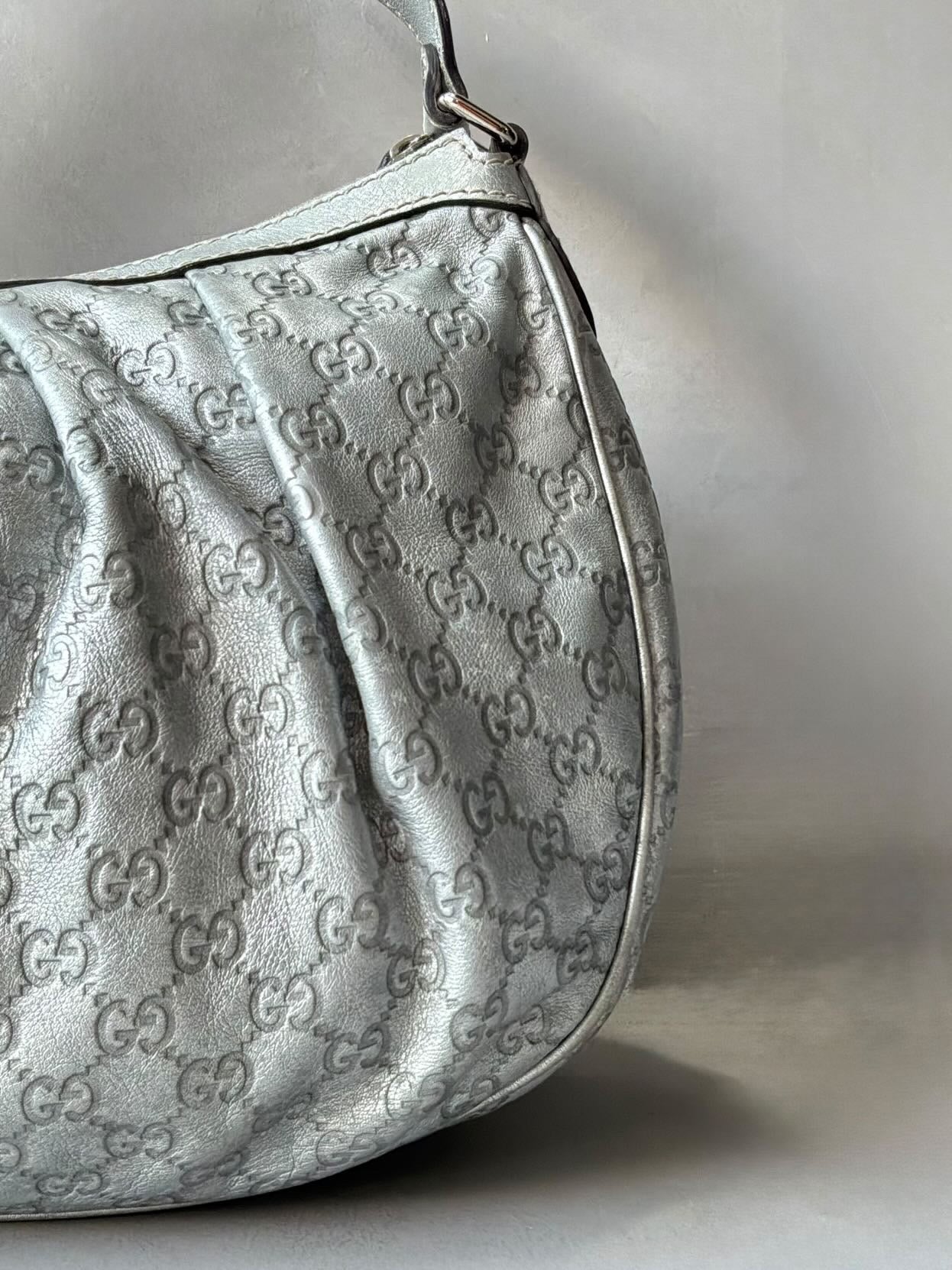 Gucci Monogram Metallic Hobo Bag