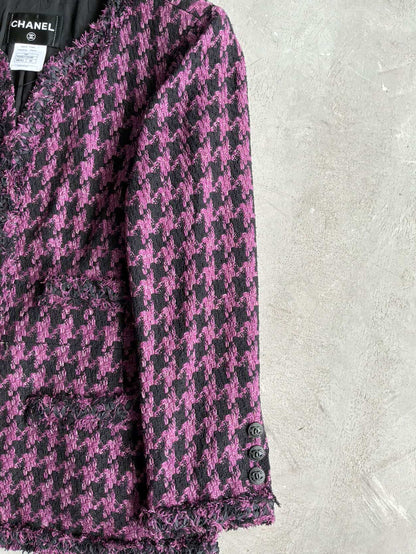 2009 Chanel Purple & Black Tweed Blazer