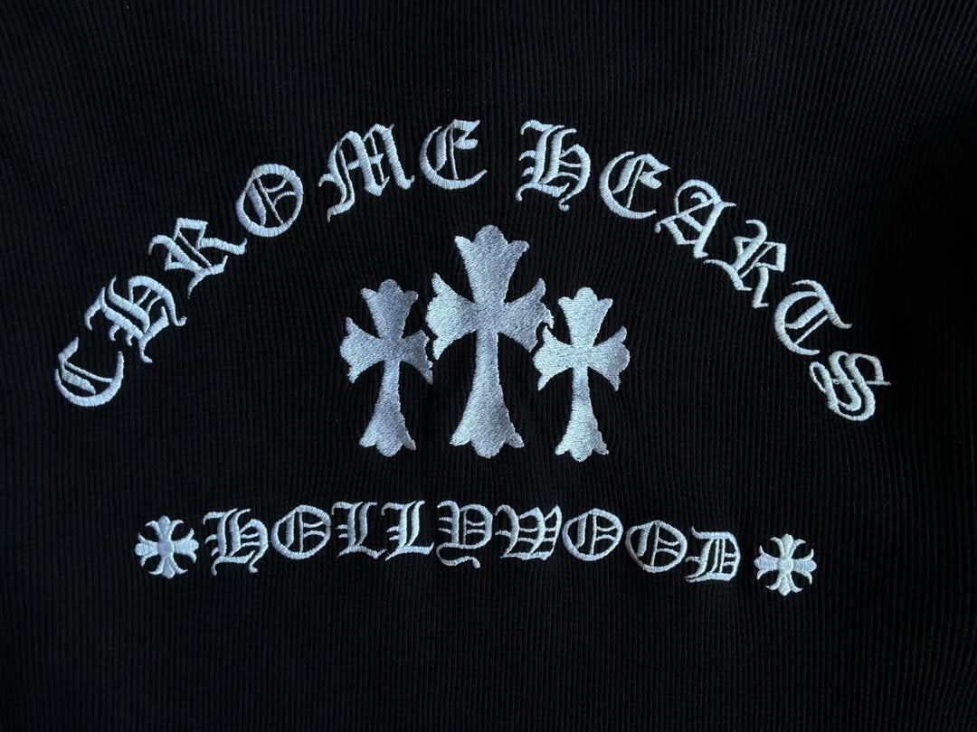 Chrome Hearts Thermal Henley Embroidered Longsleeves