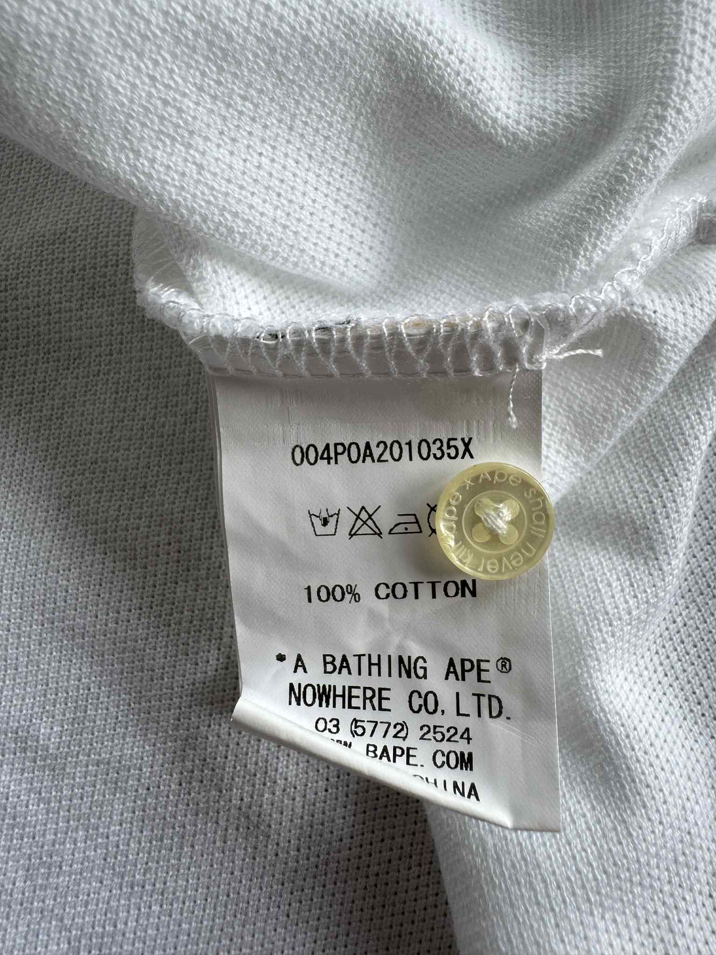 Bape Baby Milo White Polo Shirt