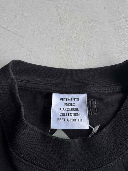 Vetements Limited Edition Black Tee