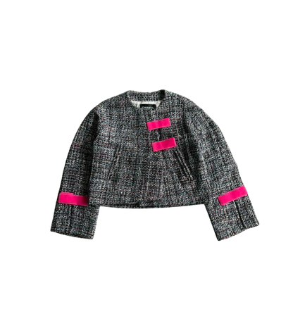 Chanel Multicolor Tweed Velcro Closure Jacket