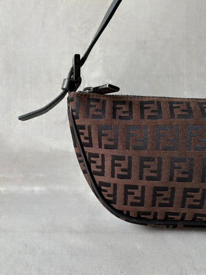 Fendi Brown Monogram Boat Bag