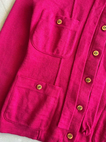 1993 Chanel Boutique Gold Buttons Cardigan