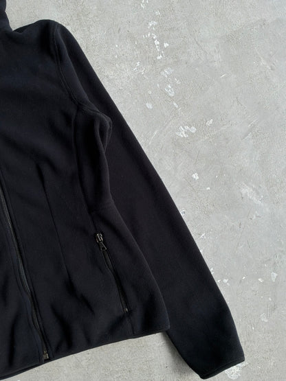 Prada Womens Black Ninja Fleece Hoodie
