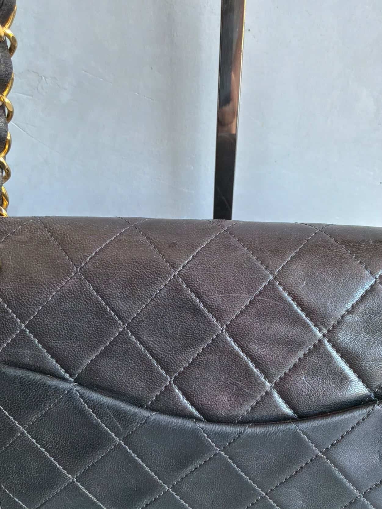 Chanel Classic Meduim Double Flap Dark Brown Shoulder Bag