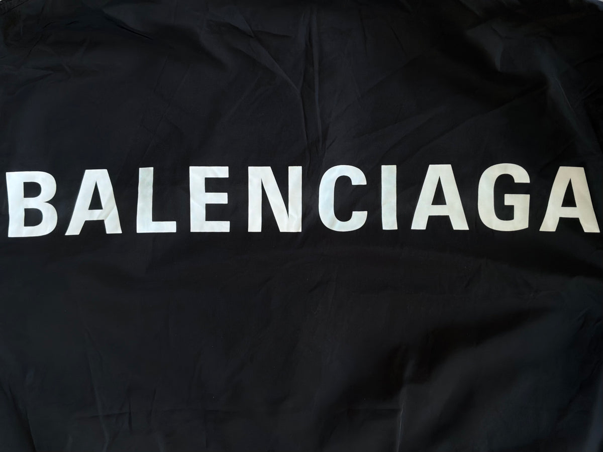 Balenciaga Back Script Parka Nylon Jacket