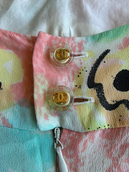1997 Chanel Abstract Tortoise Silk Dress