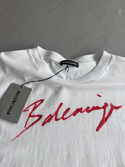 Balenciaga Lipstick Script Tee