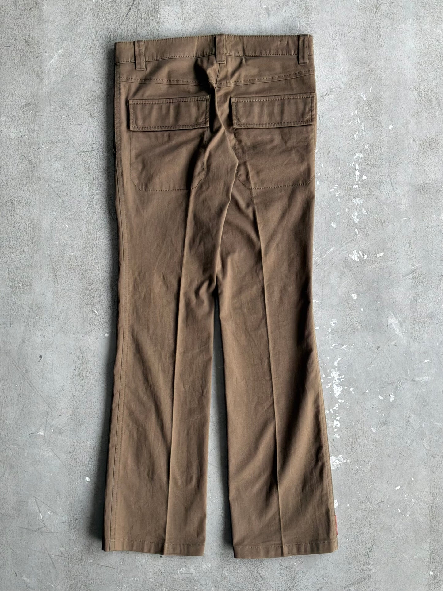 Prada Red Tab Brown Pants