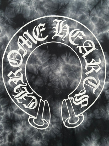 Chrome Hearts Horseshoe Script Tie Dye Pull Over Hoodie