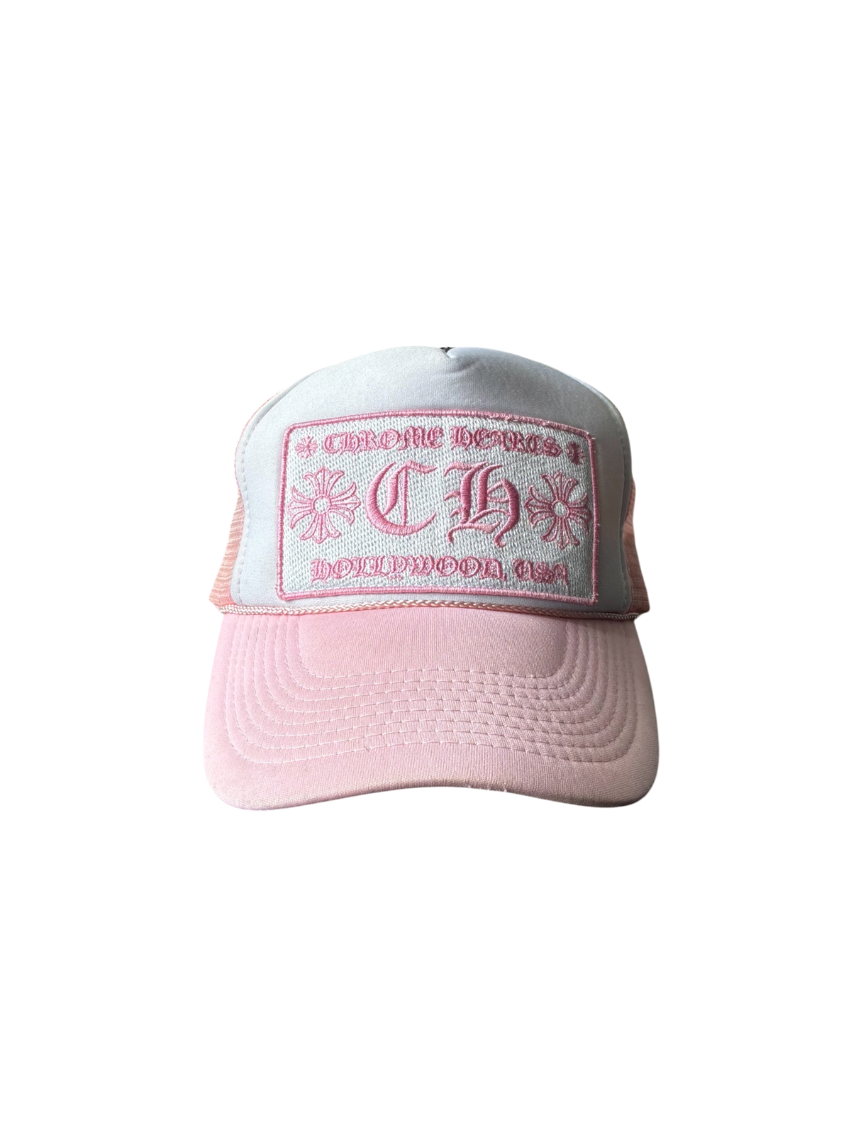 2000s Chrome Hearts Hollywood Pink Trucker Hat
