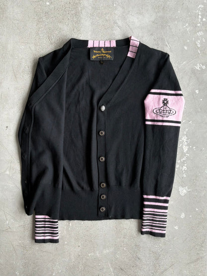Vivienne Westwood Black Pink Wool Cardigan