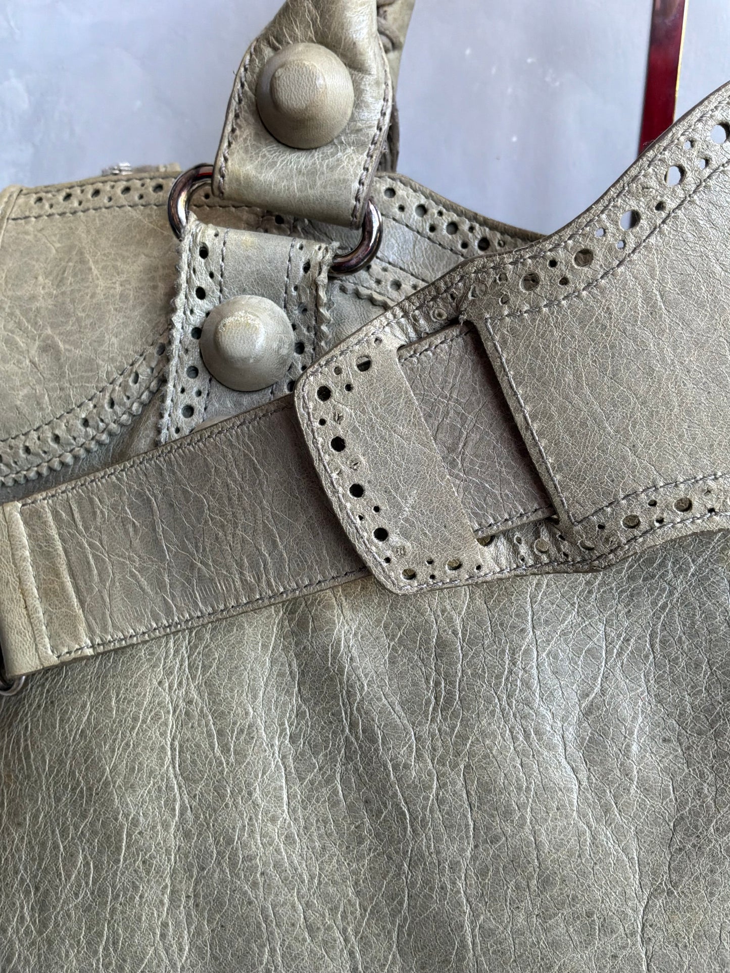 Balenciaga Classic City Giant Studs Beige