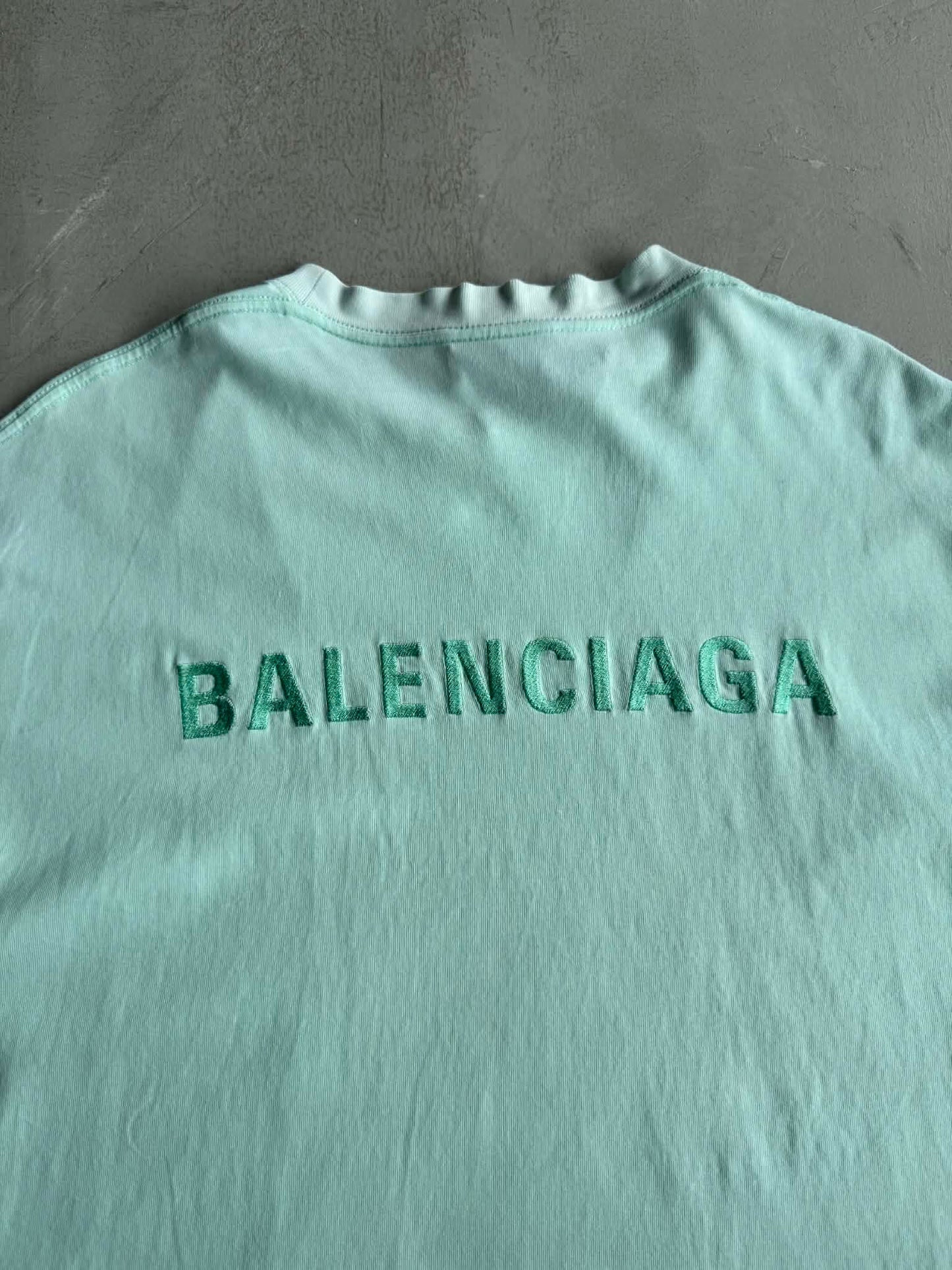 Balenciaga Mint Spellout Logo Shirt