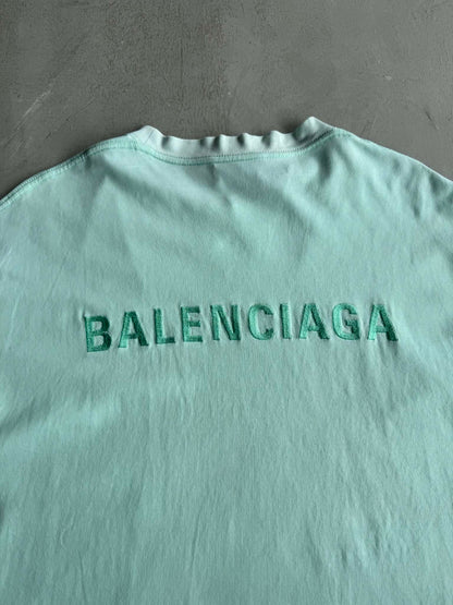 Balenciaga Mint Spellout Logo Shirt