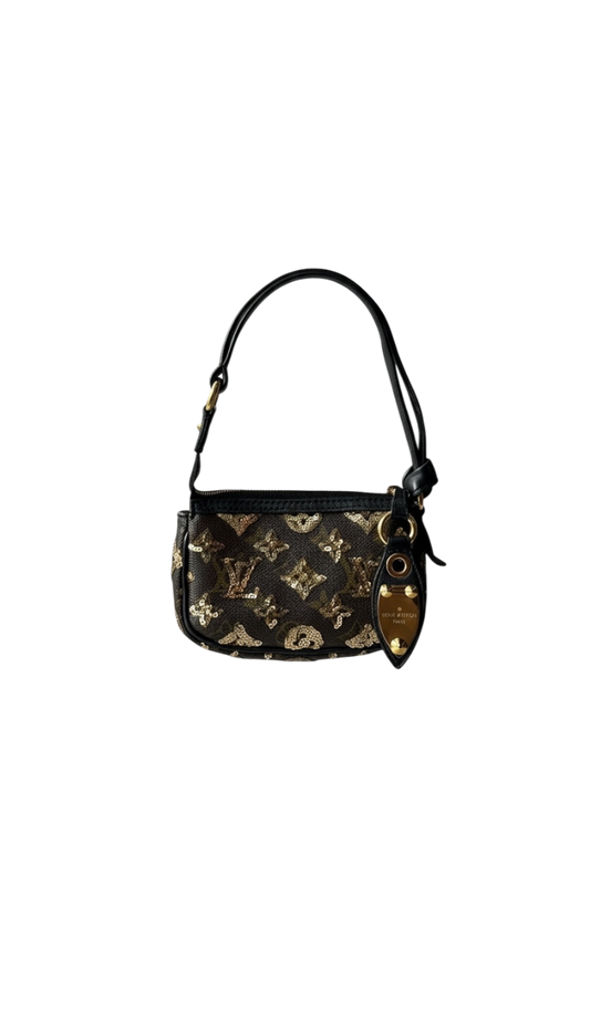 Louis Vuitton Sequins Monogram Micro Pochette Bag
