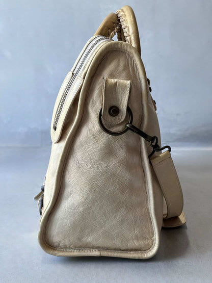 Balenciaga Classic City Beige Lambskin Bag