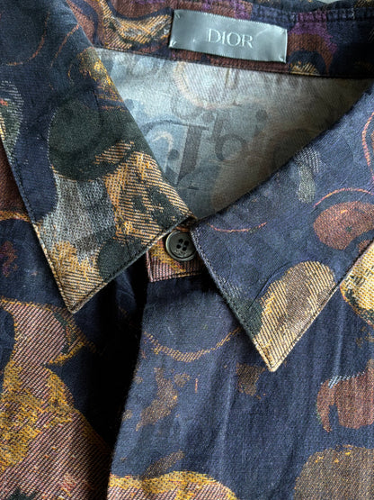 Dior X Peter Doig Oblique Camouflage Silk Shirt
