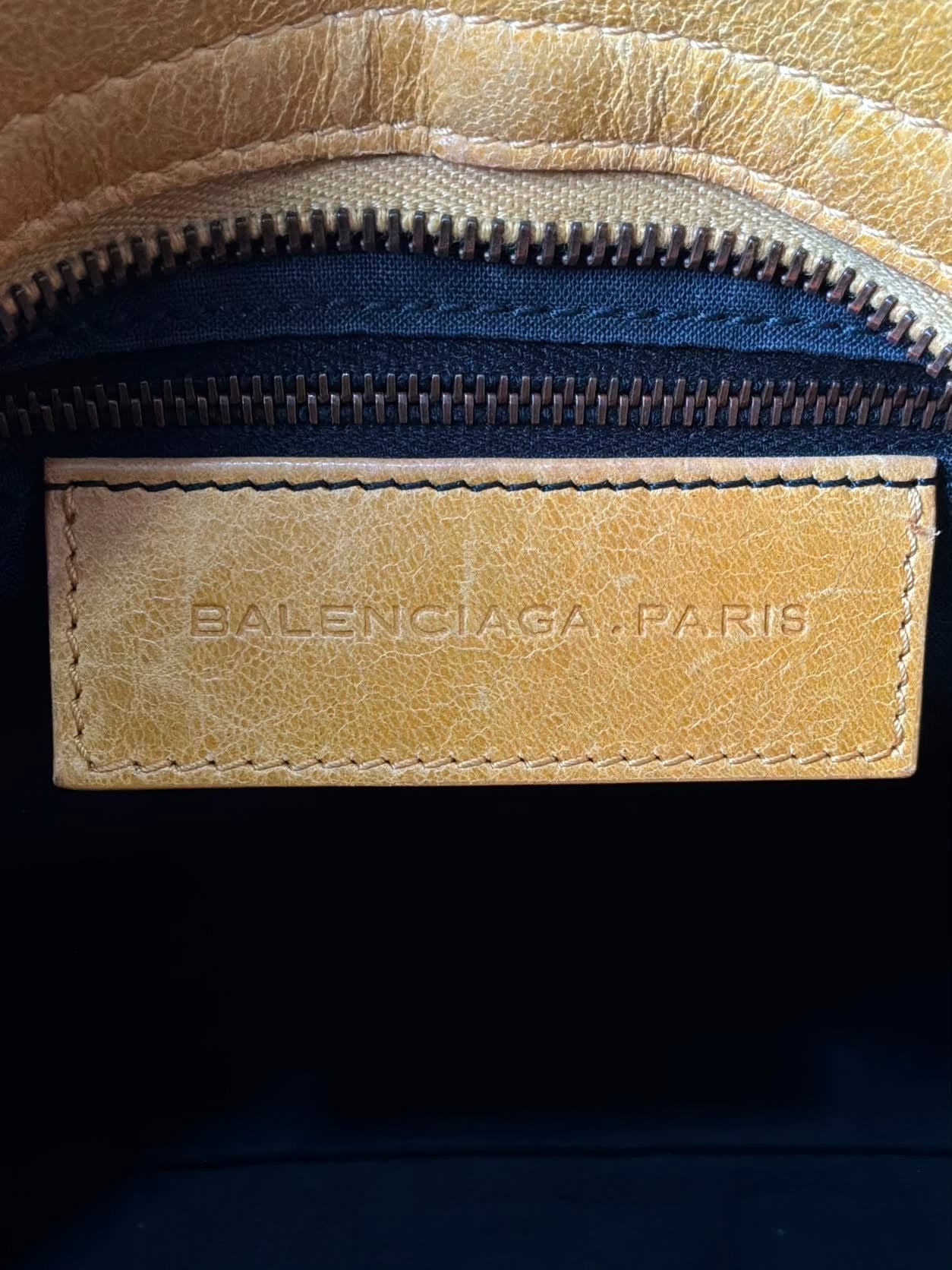 Balenciaga City Lemon Lambskin Bag