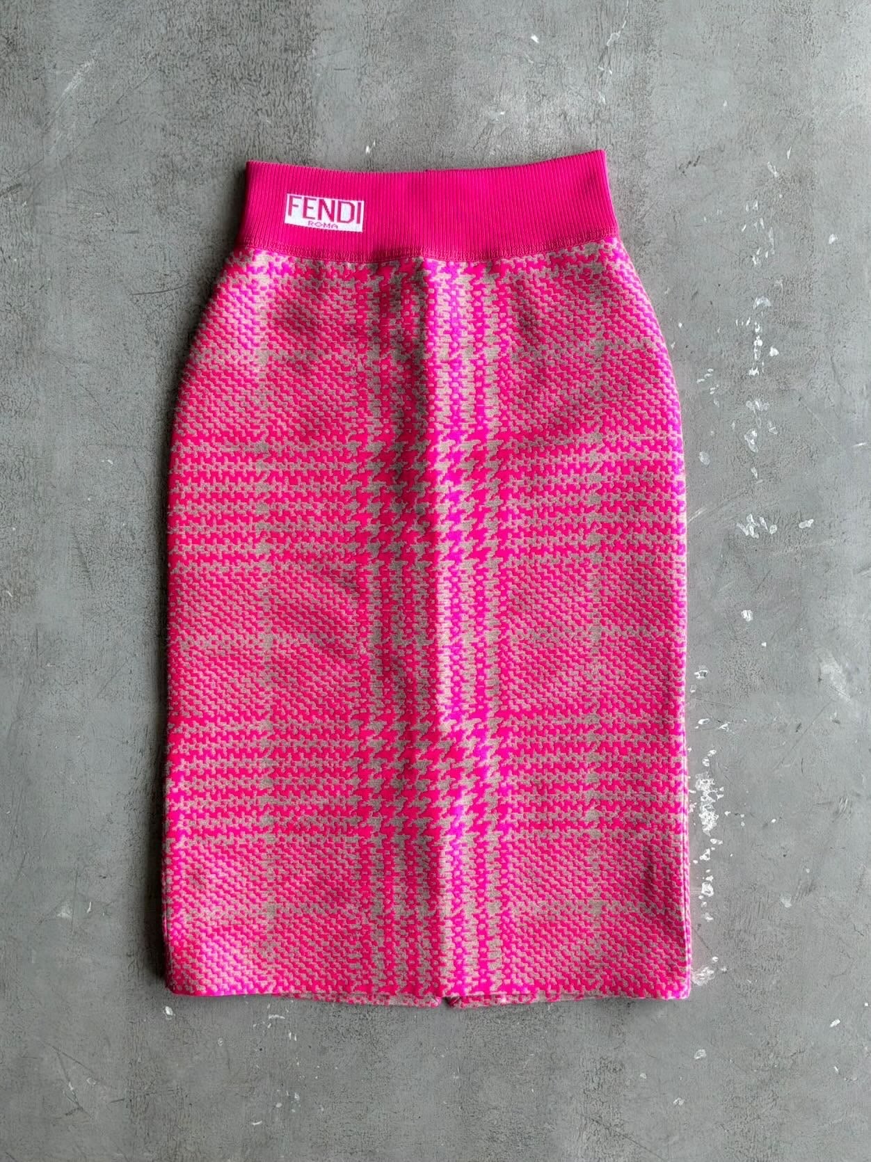 Fendi Pink Long Skirt