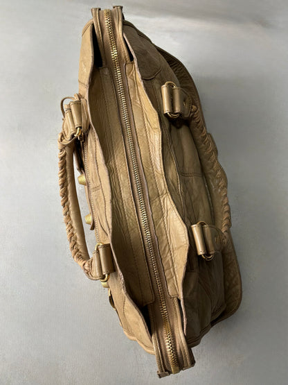 Balenciaga Part Time Old Chevre Beige Giant 21 Lambskin Bag