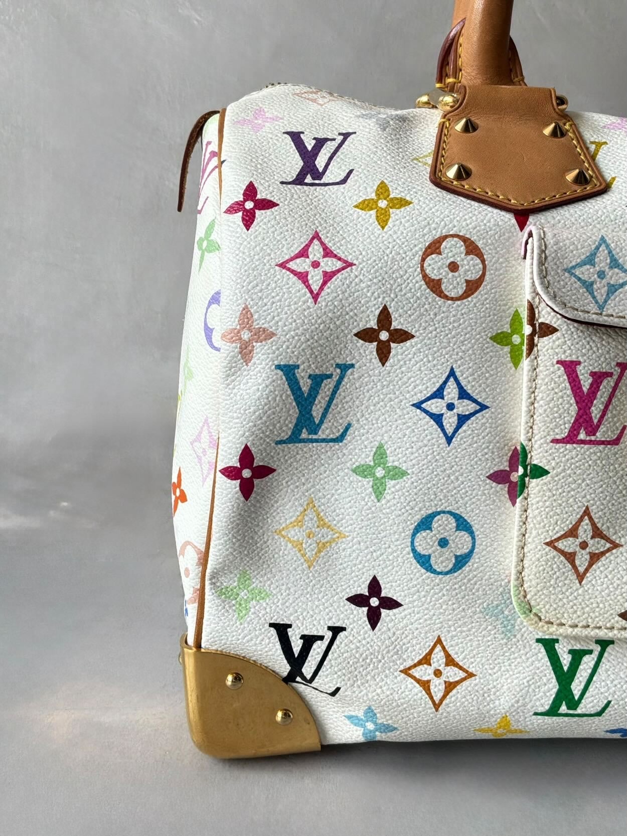 Louis Vuitton X Murakami White Multicolor Speedy 30