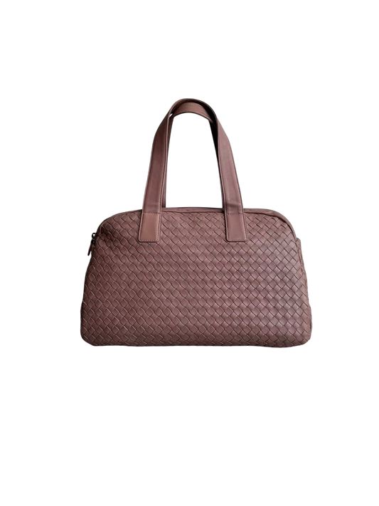 Bottega Veneta Mauve Intrecciato Boston Bag