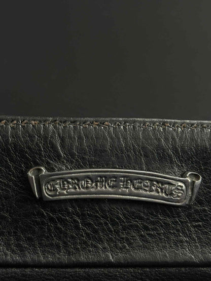 Chrome Hearts 90s Grained Calfskin Fleur De Lis Leather Handbag