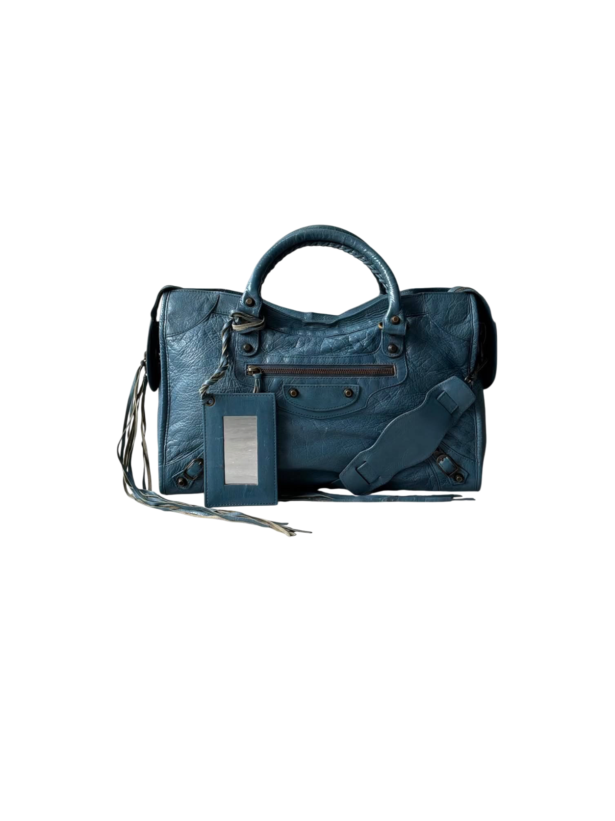 Balenciaga City Blue Lambskin Bag