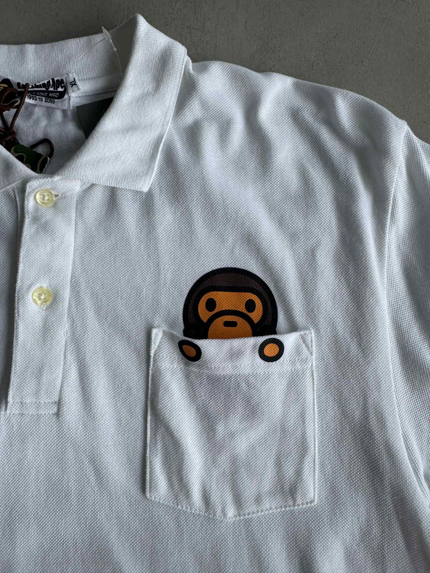 Bape Baby Milo White Polo Shirt