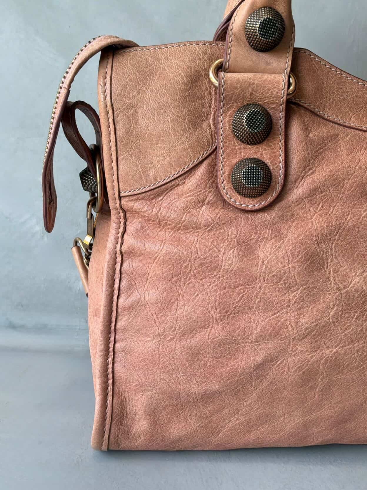 Balenciaga City Classic Giant 21 Salmon Pink Lambskin Bag