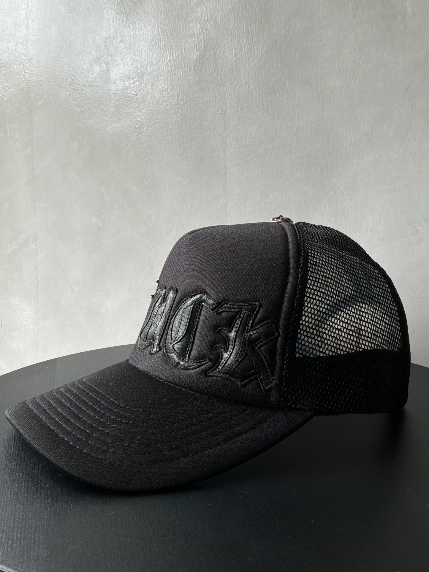 Chrome Hearts Vintage FUCK Black Trucker Hat