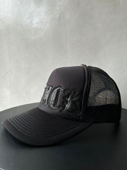 Chrome Hearts Vintage FUCK Black Trucker Hat