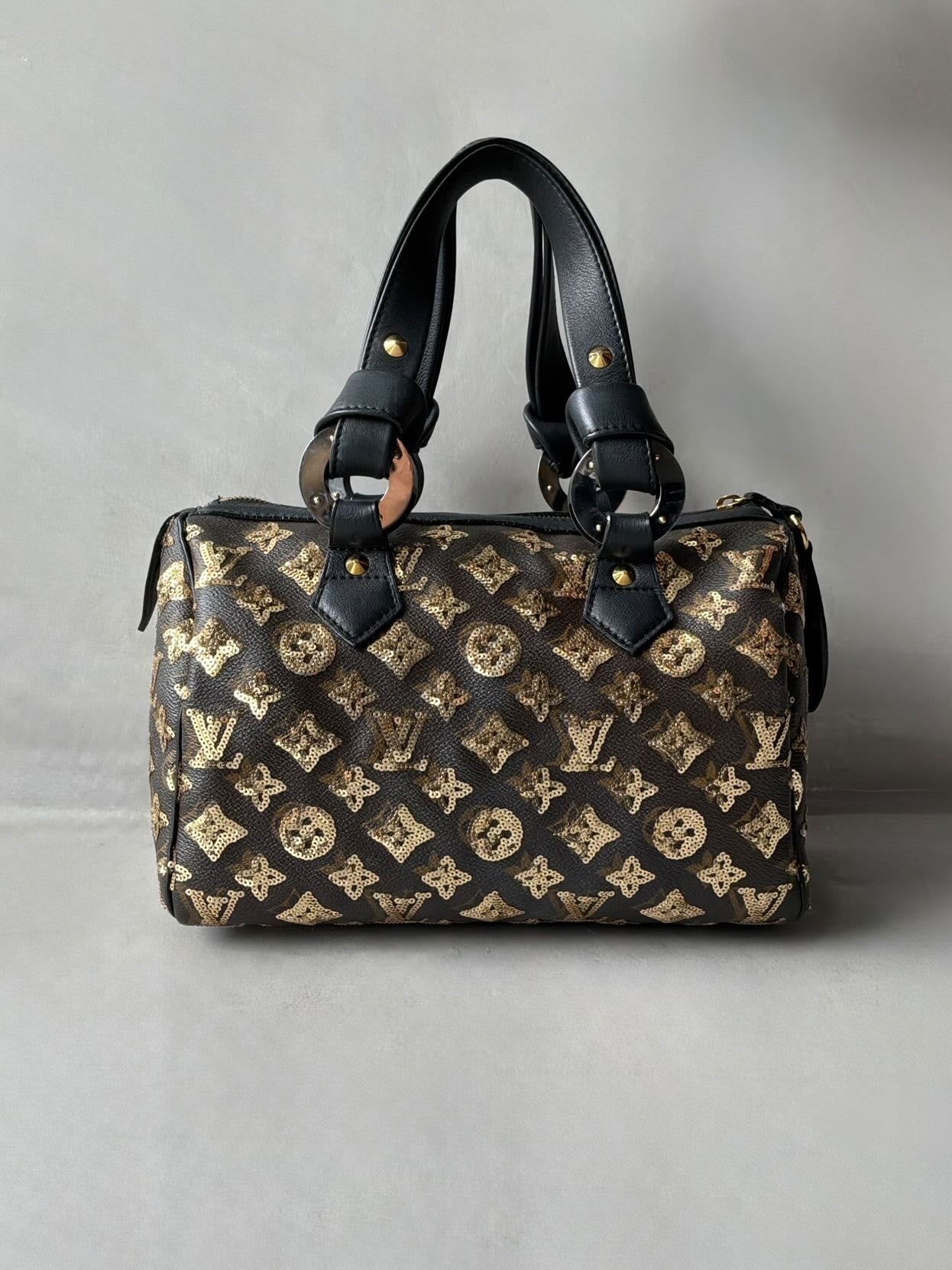 Louis Vuitton Gold Sequins Speedy 28 Bag