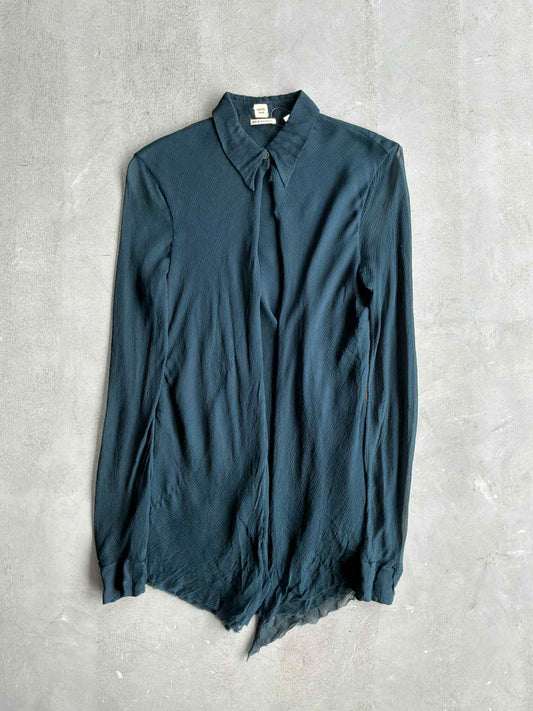 Hermes Margiela Era Double Layered Silk Button Dress