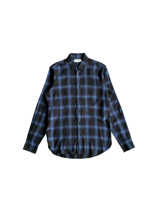 Saint Laurent Paris Checkered Longsleeves Shirt