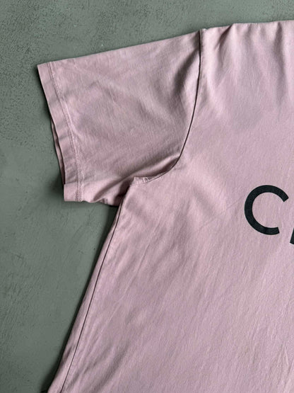 Celine Pink Scrip Logo Shirt