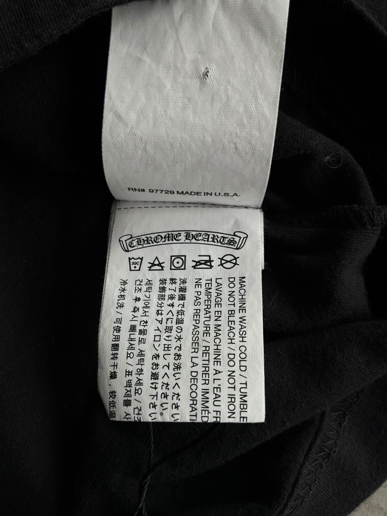 Chrome Hearts Half Script Dagger Black Longsleeves