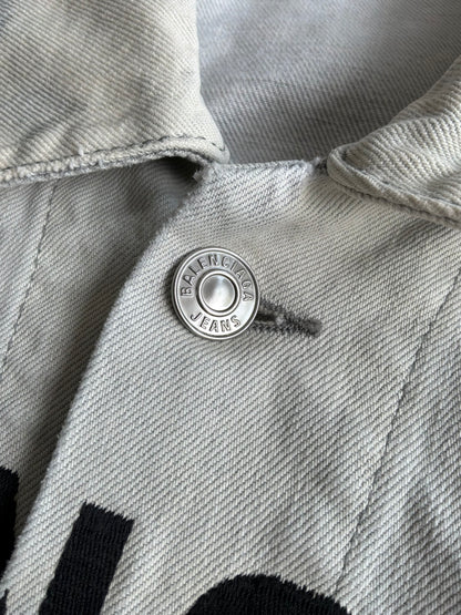Balenciaga Embroidered Script Denim Jacket