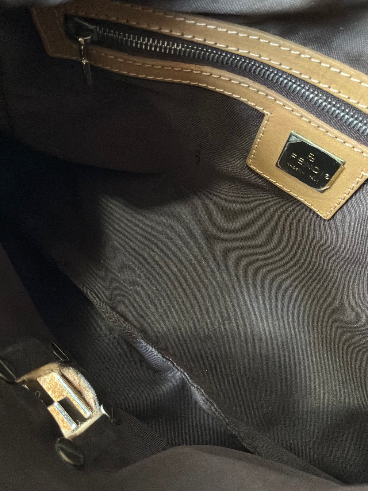 Fendi Faux Fur Baguette Shoulder Bag
