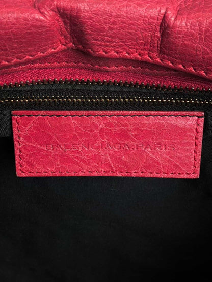 Balenciaga City ‘Part Time’ Red Lambskin Shoulder Bag