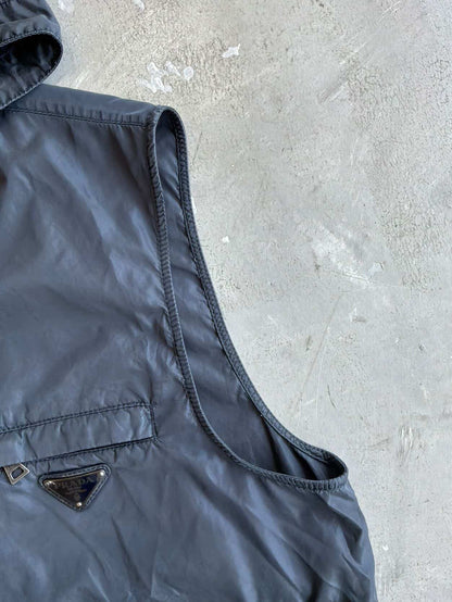 Prada Emblem Nylon Hooded Vest