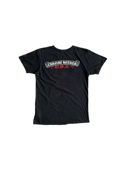 Chrome Hearts USA Scroll Logo Tee