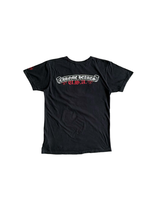 Chrome Hearts USA Scroll Logo Tee