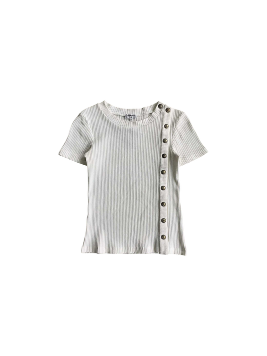 Chanel Ribbed Buttons Knit Top