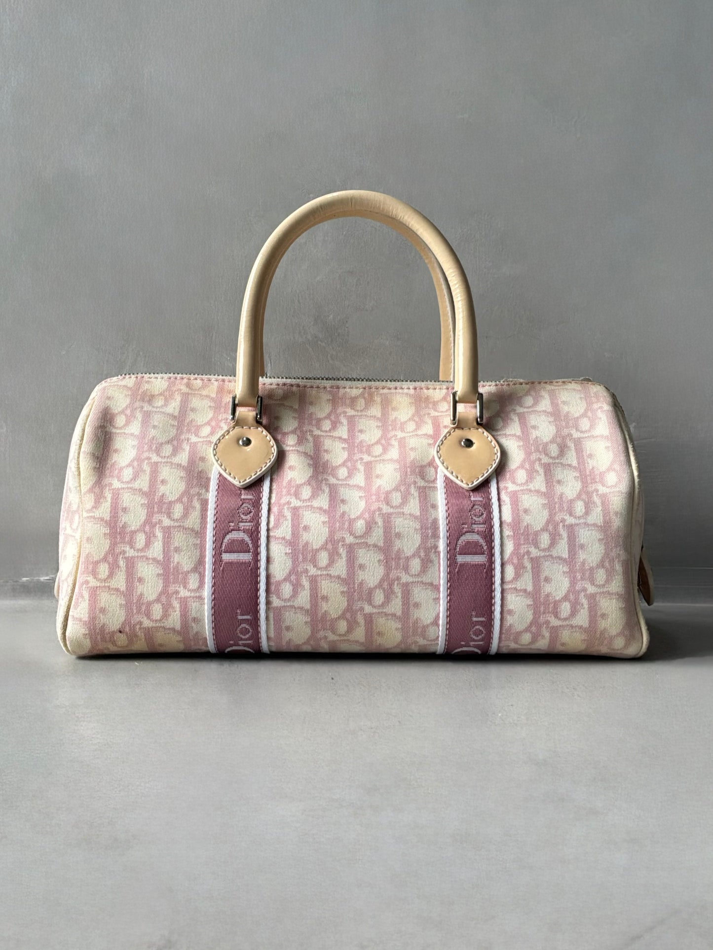 Dior Pink Trotter Flower Boston Bag
