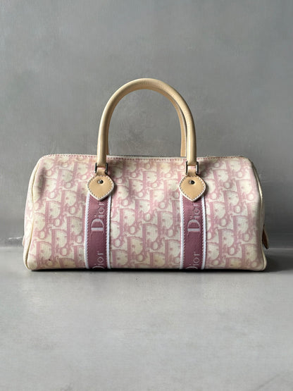 Dior Pink Trotter Flower Boston Bag
