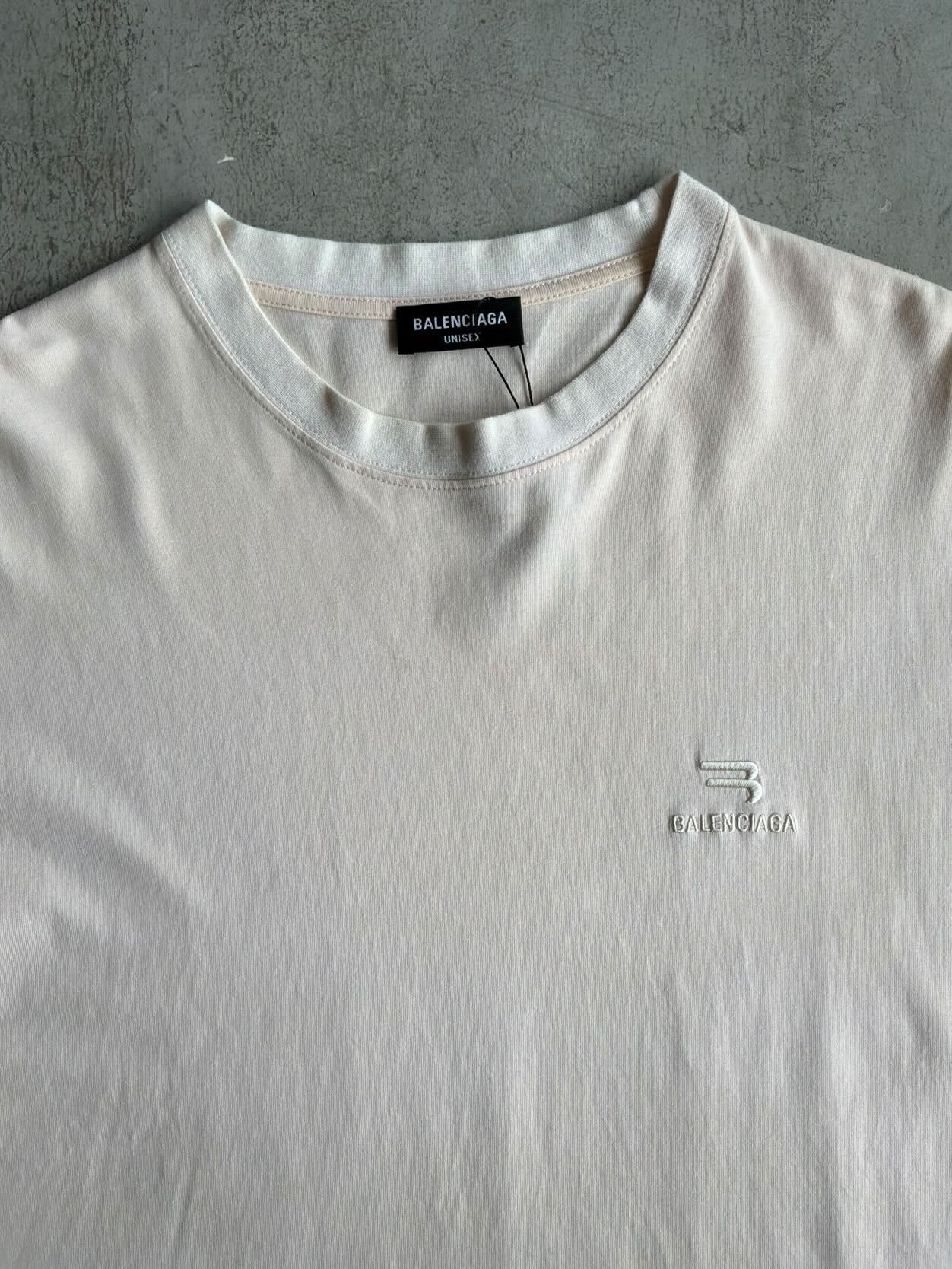 Balenciaga Embroidered Chest Logo Tee