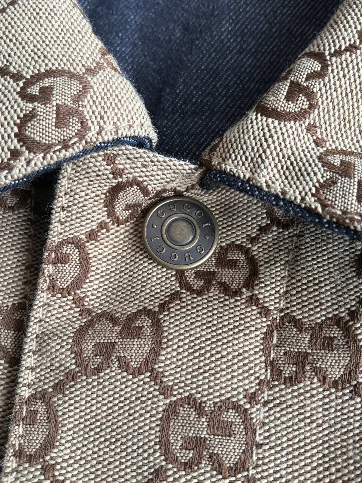 Gucci Monogram Reversible Denim Jacket